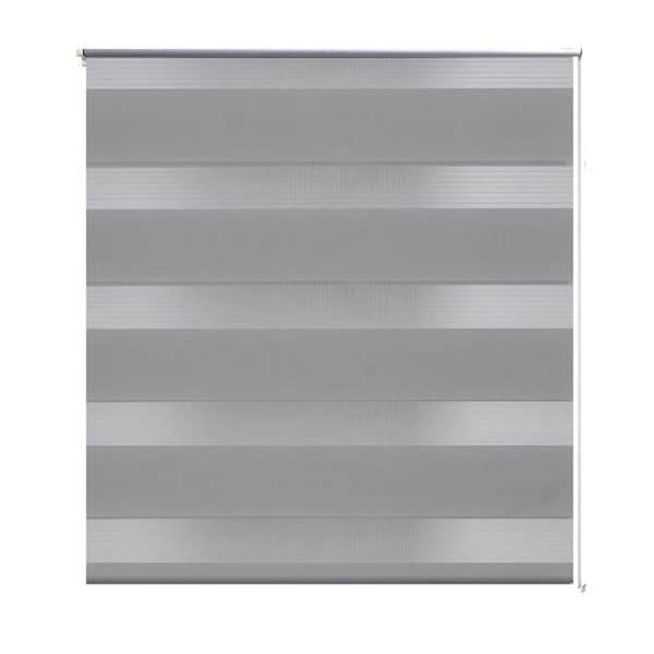 vidaXL Rullgardin randig grå 90 x 150 cm transparent grå