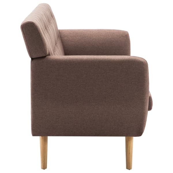vidaXL 3-sitssoffa med tygklädsel 172x70x82 cm brun Brun