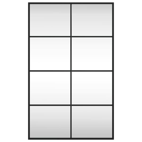vidaXL Väggspegel svart 50x80 cm rektangulär järn art