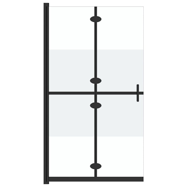 vidaXL Vikbar duschvägg med halvfrostat ESG-glas 100x190 cm Transparent