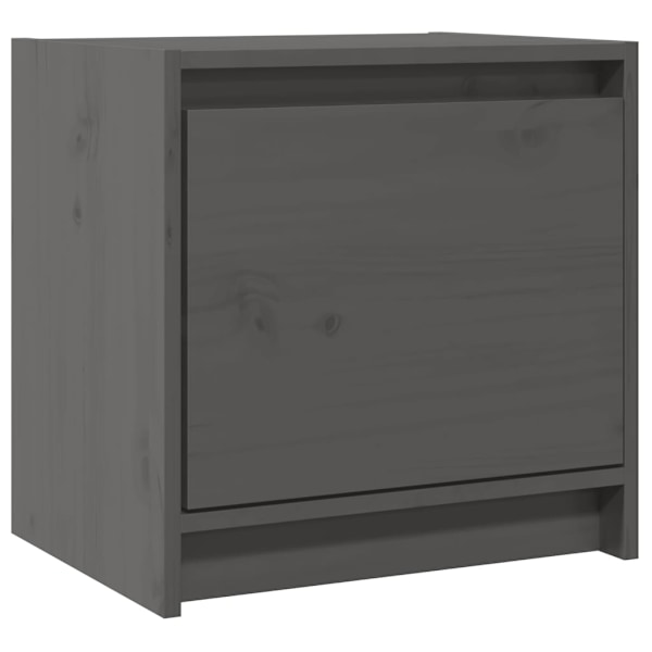 vidaXL Sängbord grå 40x30,5x40 cm massiv furu grå
