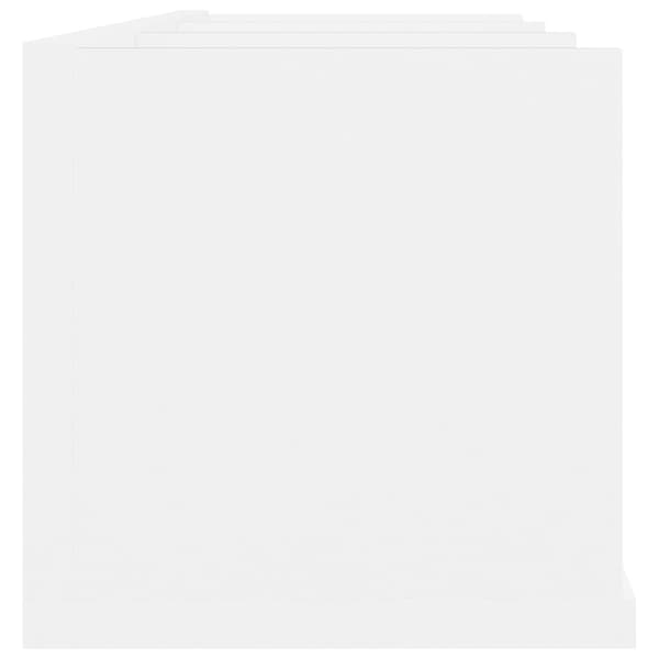 vidaXL CD-hylla vit 75x18x18 cm konstruerat trä Vit