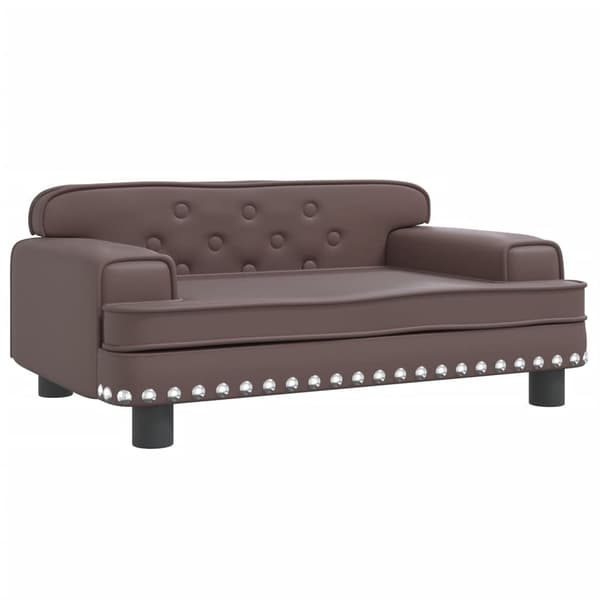 vidaXL Barnsoffa brun 70x45x30 cm konstläder Brun