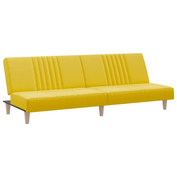vidaXL Bäddsoffa ljusgul tyg Gul