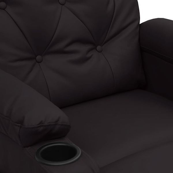vidaXL Massagefåtölj med uppresningshjälp svart konstläder Svart