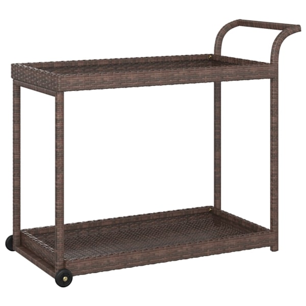 vidaXL Serveringsvagn brun 100x45x83 cm konstrotting Brun