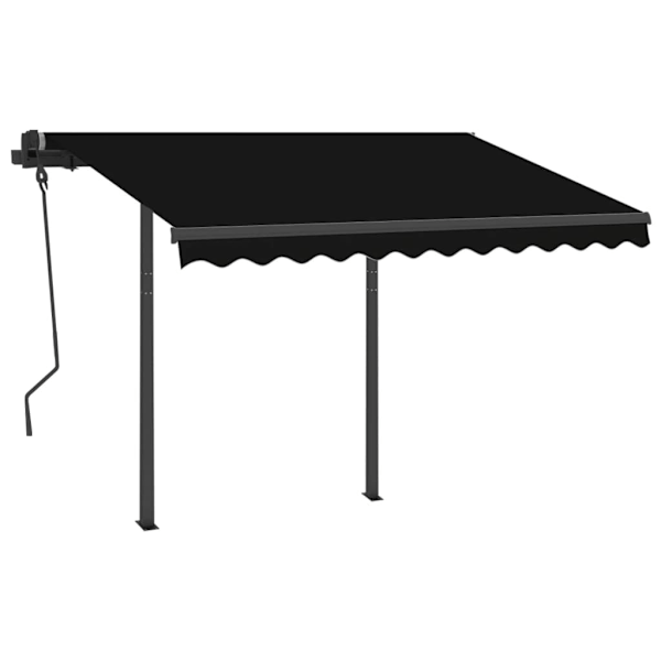 vidaXL Automatisk markis med vindsensor & LED 3x2,5 m antracit Antracit