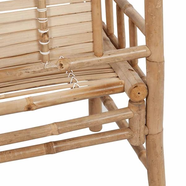 vidaXL Trädgårdsbänk med dyna 120 cm bambu Röd