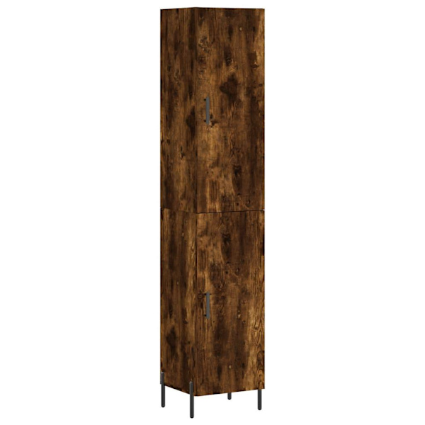 vidaXL Högskåp rökfärgad ek 34,5x34x180 cm konstruerat trä Brun