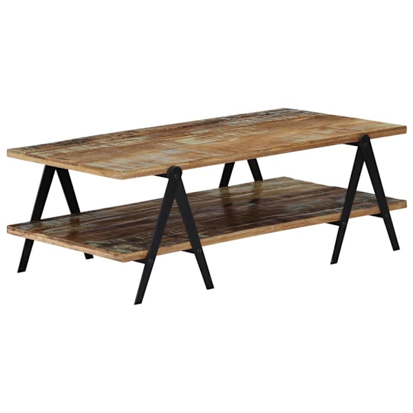 vidaXL Soffbord 115x60x40 cm massivt återvunnet trä multifärg