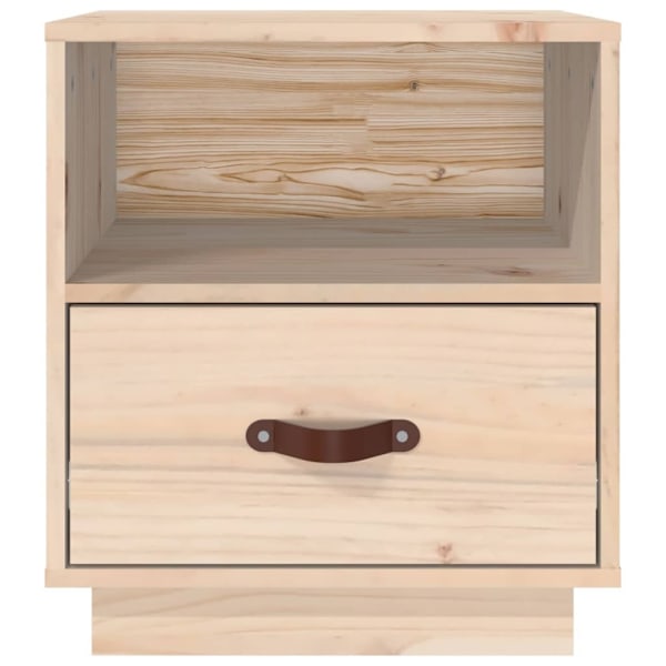 vidaXL Sängbord 40x34x45 cm massiv furu Brun