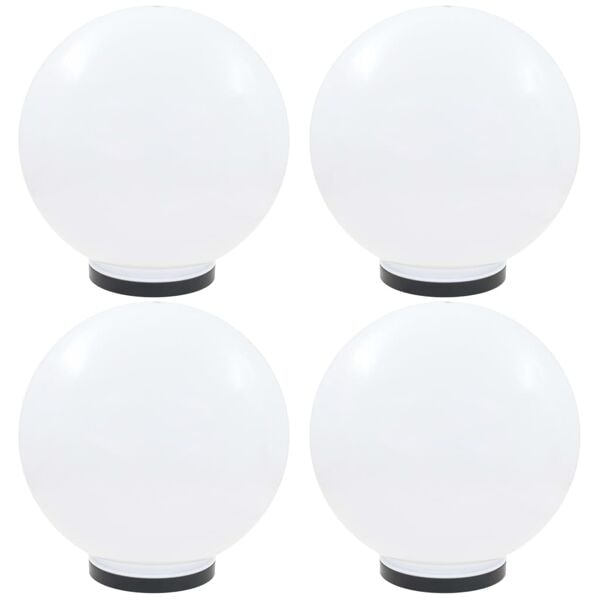 vidaXL Globlampor 4 st LED sfäriska 40 cm PMMA Vit