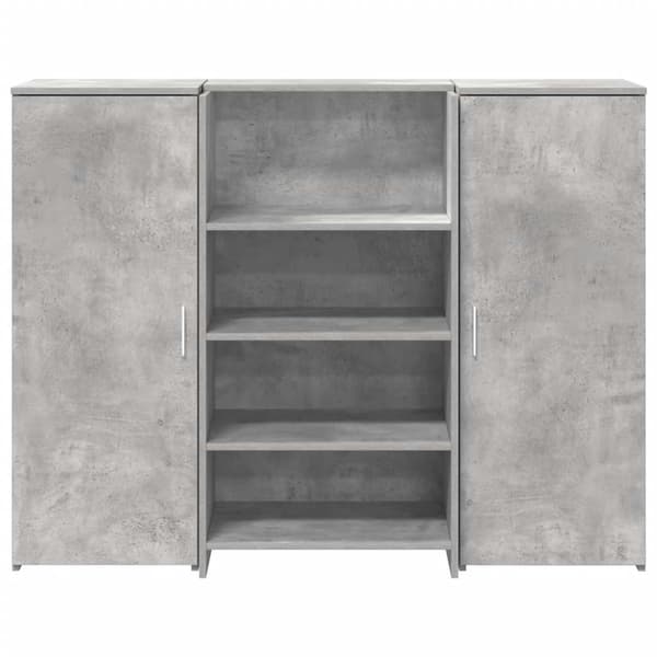 vidaXL Receptionsdisk betonggrå 135x50x103,5 cm konstruerat trä Grå