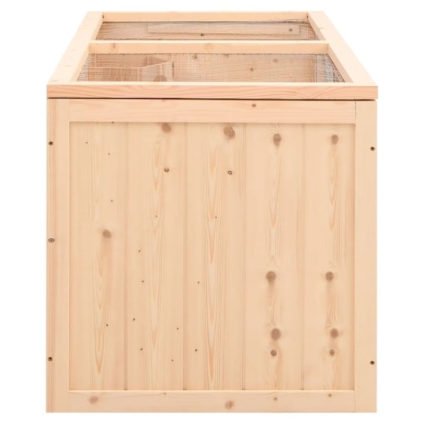 vidaXL Hamsterbur 89,5x45x45 cm massivt granträ Brun