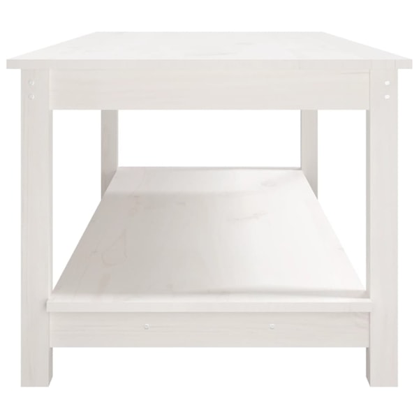 vidaXL Soffbord vit 110x55x45 cm massiv furu Vit