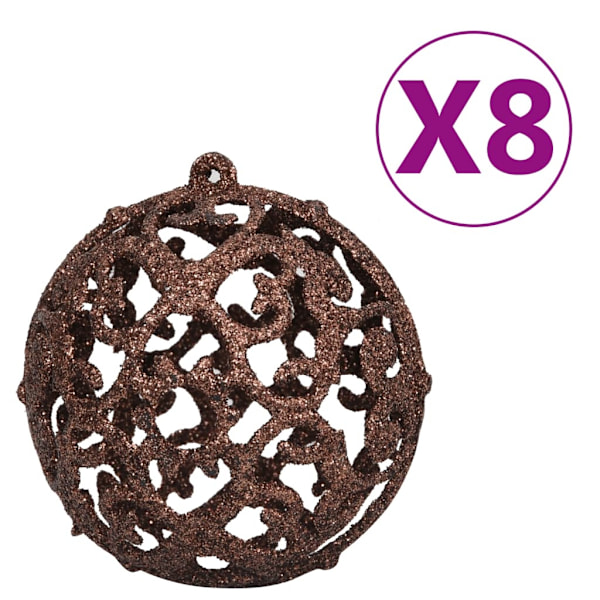 vidaXL Julgranskulor 100 delar set 3/4/6 cm brun/brons/guld multifärg