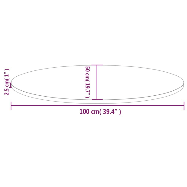 vidaXL Bordsskiva vit 100x50x2,5 cm oval massiv furu Vit