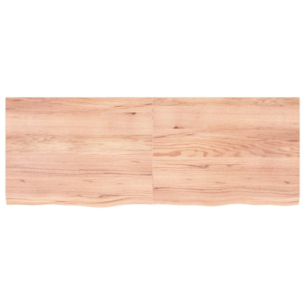 vidaXL Bänkskiva badrum ljusbrun 160x60x(2-4) cm behandlat massivt trä Brun