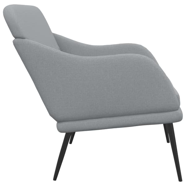 vidaXL Bänk ljusgrå 110x76x80 cm tyg Grå