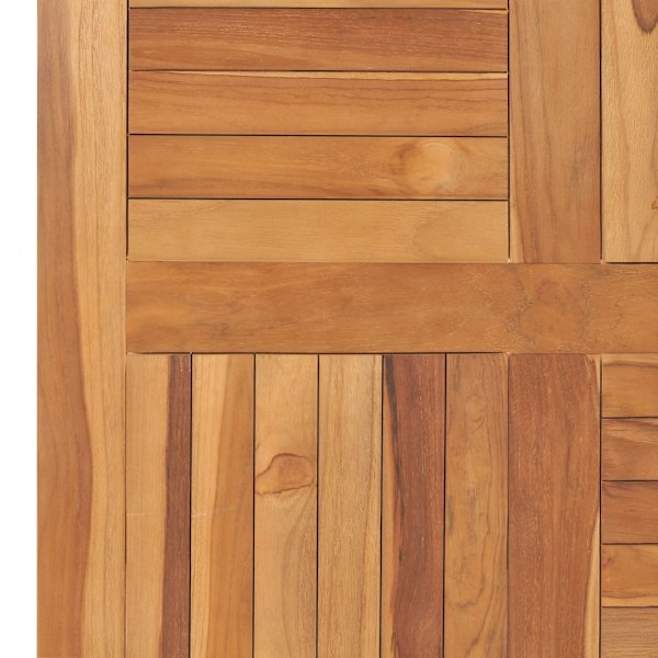vidaXL Bordsskiva massiv teak fyrkantig 80x80x2,5 cm Brun