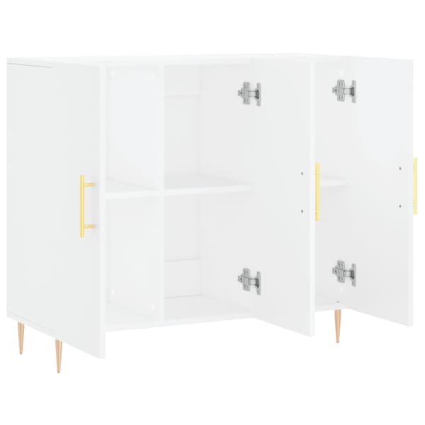 vidaXL Skänk vit 90x34x80 cm konstruerat trä Vit