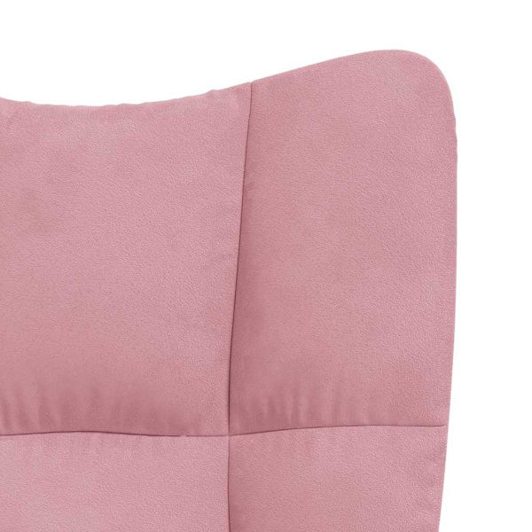 vidaXL Vilstol rosa sammet Rosa
