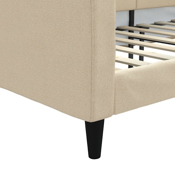 vidaXL Dagbädd gräddvit 80x200 cm tyg Kräm