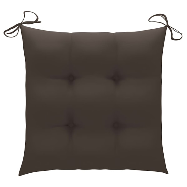 vidaXL Trädgårdsstolar med taupe dynor 4 st massiv teak Taupe
