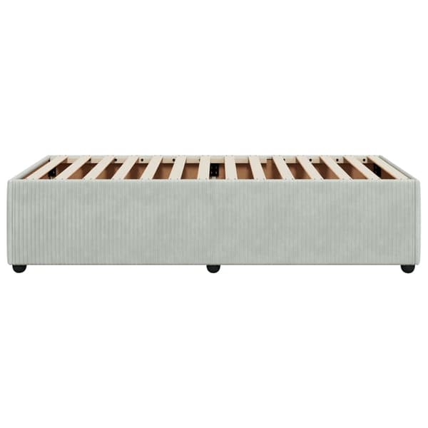 vidaXL Sängram utan madrass ljusgrå 80x200 cm sammet Grå