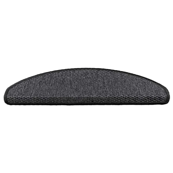 vidaXL Trappstegsmattor självhäftande sisal 15 st 65x21x4 cm antracit Antracit