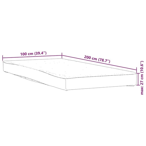 vidaXL Madrasskydd vit 100x200 cm vattentät Vit