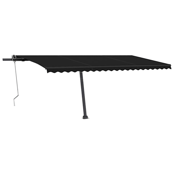 vidaXL Automatisk markis med vindsensor & LED 500x350 cm antracit Antracit