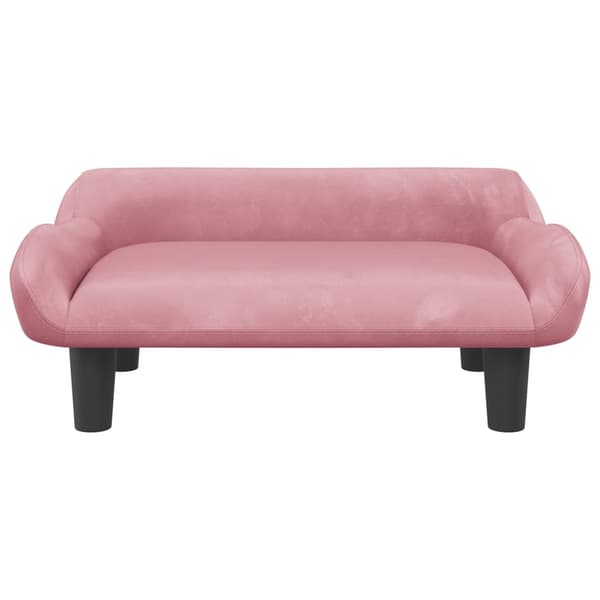 vidaXL Barnsoffa rosa 70x40x24 cm sammet Rosa