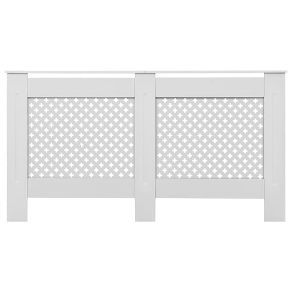 vidaXL Elementskydd 2 st vit 152x19x81,5 cm MDF Vit