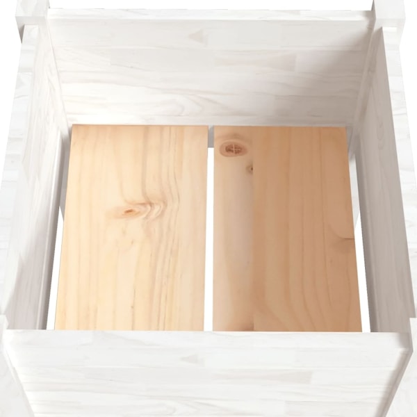 vidaXL Odlingslåda vit 40x40x70 cm massiv furu Vit