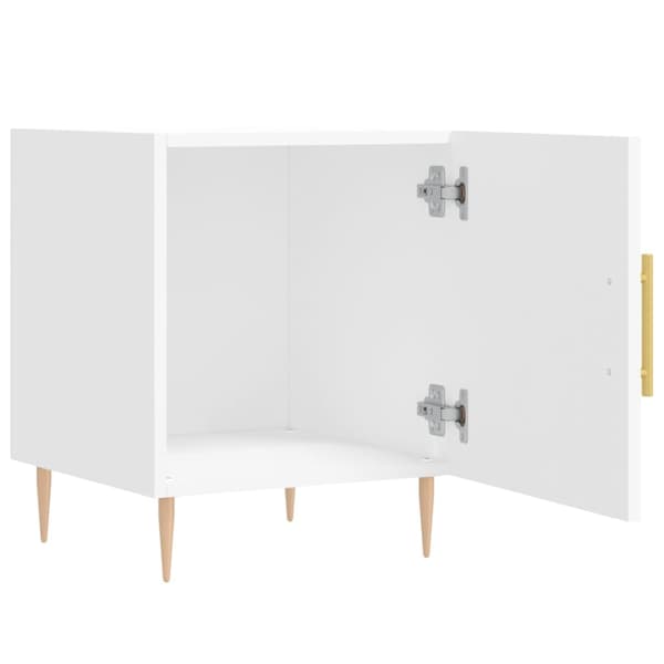 vidaXL Sängbord 2 st vit 40x40x50 cm konstruerat trä Vit