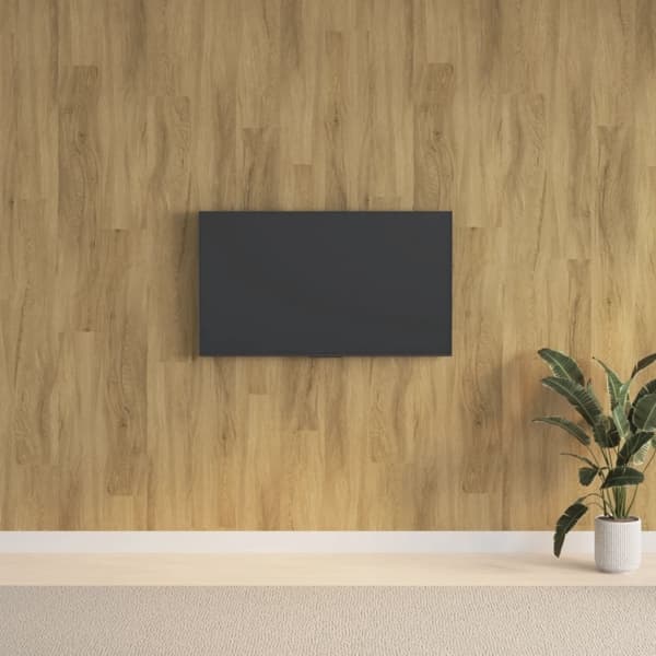 vidaXL Väggpaneler träimitation brun PVC 2,06 m² Brun