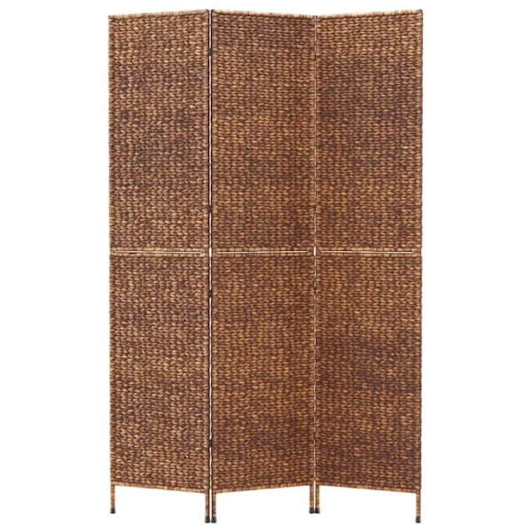vidaXL Rumsavdelare 3 paneler brun 122x180 cm vattenhyacint Brun