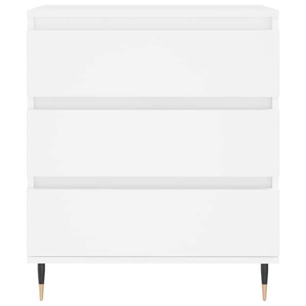 vidaXL Byrå vit 60x35x70 cm konstruerat trä Vit