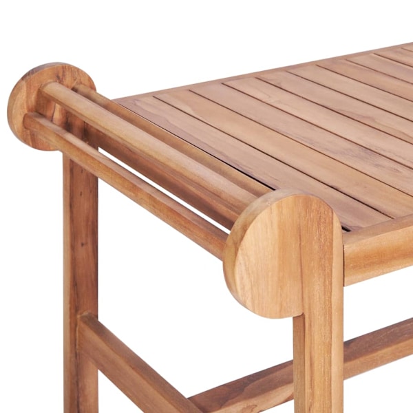 vidaXL Soffbord 100x50x45 cm massiv teak Brun