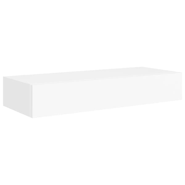 vidaXL Väggmonterad låda vit 60x23,5x10 cm MDF Vit