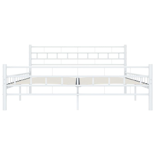 vidaXL Sängram vit metall 180x200 cm Vit