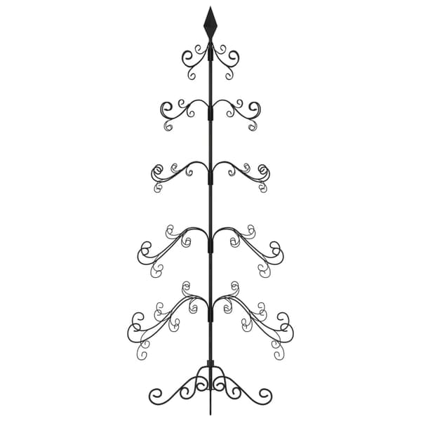 vidaXL Julgran i metall svart 150 cm art
