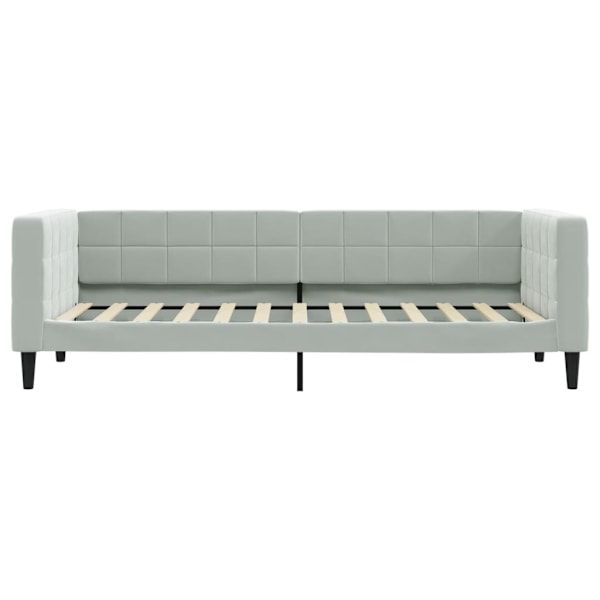 vidaXL Dagbädd utdragbar ljusgrå 80x200 cm sammet Grå