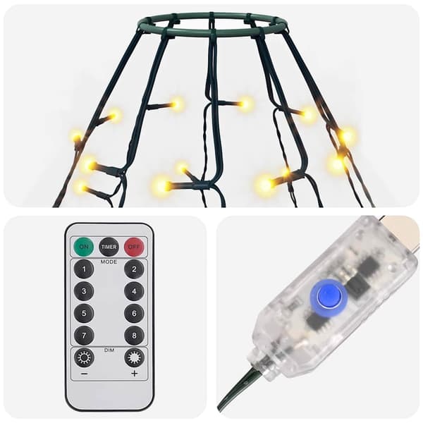 vidaXL Ljusnät för julgran 150 LED 150 cm Vit