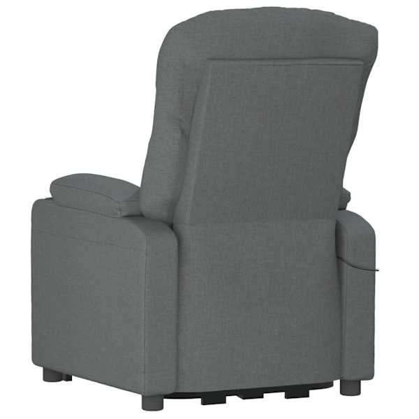 vidaXL Elektrisk reclinerfåtölj mörkgrå tyg Grå