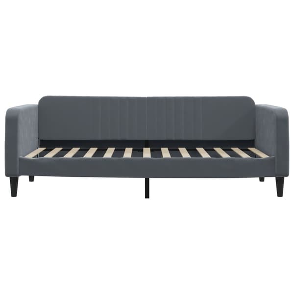 vidaXL Dagbädd utdragbar mörkgrå 100x200 cm sammet Grå