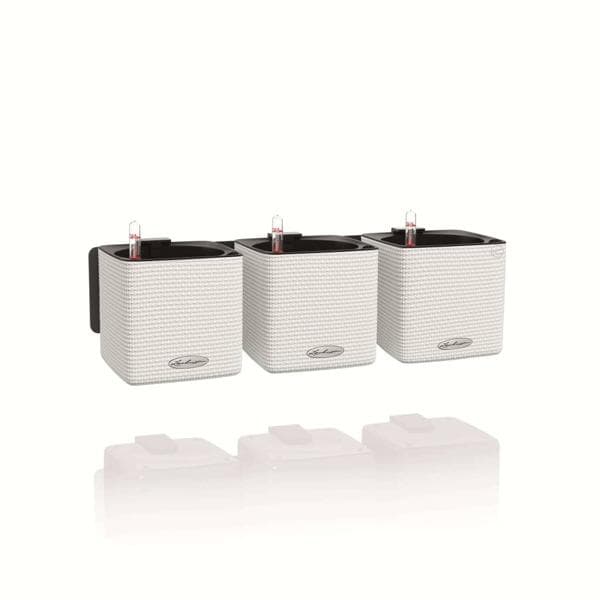 LECHUZA Blomkrukor 3 st Green Wall Home Kit vit Vit
