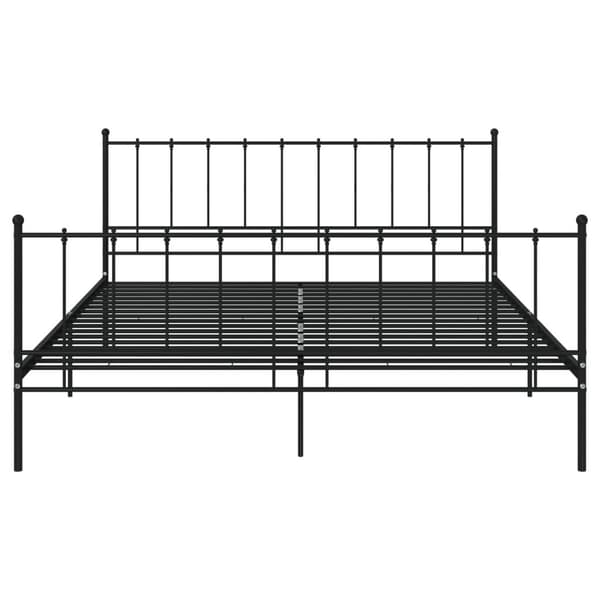 vidaXL Sängram svart metall 200x200 cm Svart