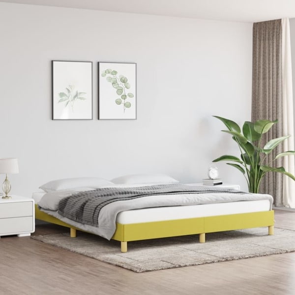 vidaXL Sängram utan madrass grön 180x200 cm tyg Grön